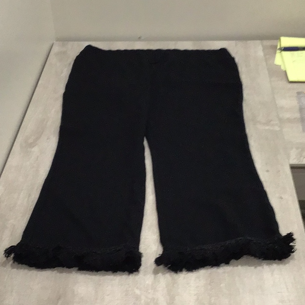 Black Long Chatoyant Pants
